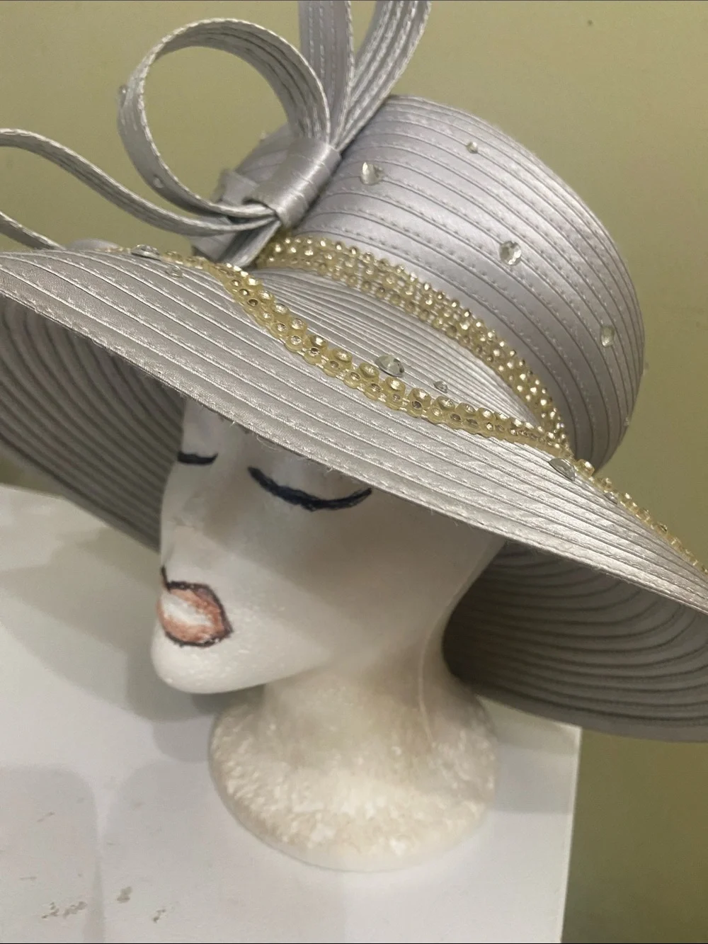 Beautiful Silver Dress Hat / Church Hat by Lisa Rene’